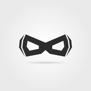 Black Simple Superhero Mask With Shadow