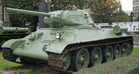 Fototapeta na wymiar Soviet World War Two T34 medium tank