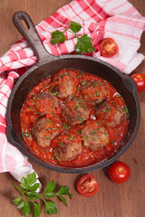 meatball and tomato sauce