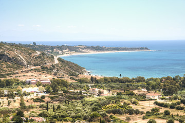 Obraz premium The beautiful landscape of Kefalonia island in the Ionian sea in Greece 