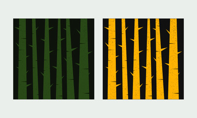 Forest Woods Art (Flat Vector Illustration)