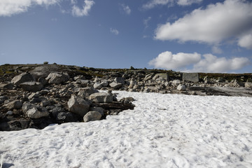 snow glade in the stone tundra norway