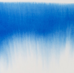 Abstract  blue watercolor background. Watercolor ombre.