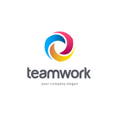 Fototapeta premium Vector logo for your business. Association, Alliance, Unity. Teamwork.