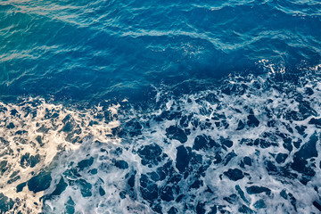 Sea foam from the ship
