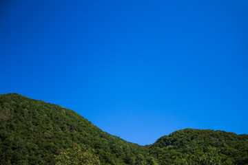 Fototapeta na wymiar Beautiful landscape on mountain with nice sky
