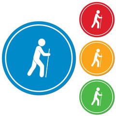 Hiking icon illustration