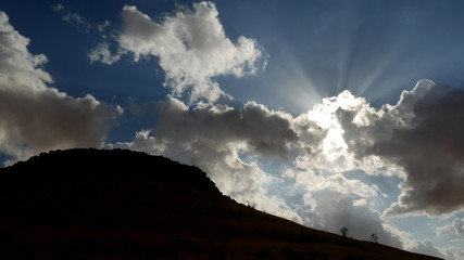 Tembaine montagna tabulare nel deserto del Sahara