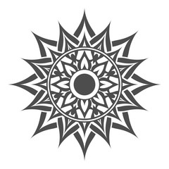 Abstract black star. Decorative element.