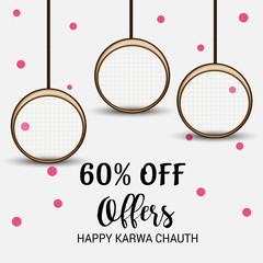 Naklejka premium Happy Karwa Chauth.