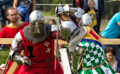 The knights fighting