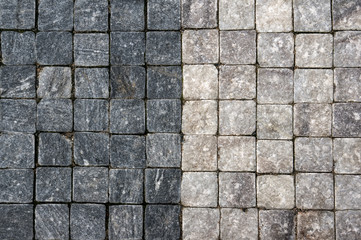 Background of old European cobblestones.
