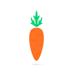 simple carrot logo with shadow
