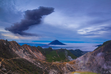 Gunung Sinabung Volcano eruptions