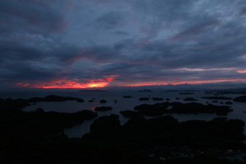夕焼けの九十九島