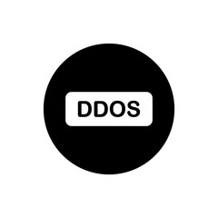 illustration of information technology acronym abbreviation term definition DDoS Distributed Denial of Service vector icon