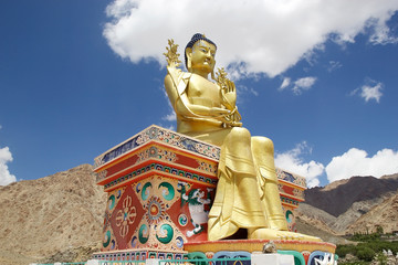 Buddha statue at the Likir Monastery, Ladakh, India