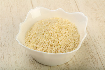 Raw rice heap