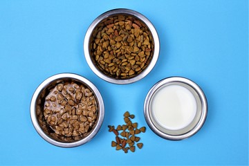 An Image of cat food with colorful background 