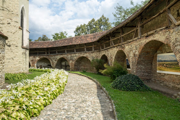 Fototapeta premium Fortified church in Cisnadie, Romania