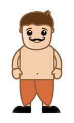 Happy Young Cartoon Man