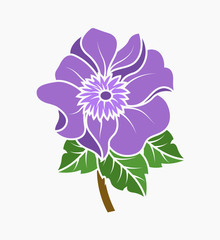 Pink Flower Vector Illustration