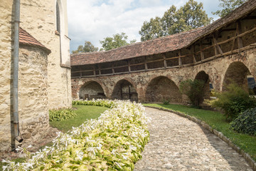 Obraz premium Fortified church in Cisnadie, Romania