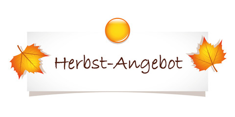 herbst angebot zettel