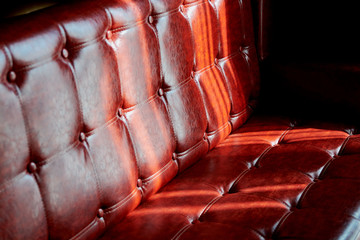 Beautiful claret vintage leather sofa