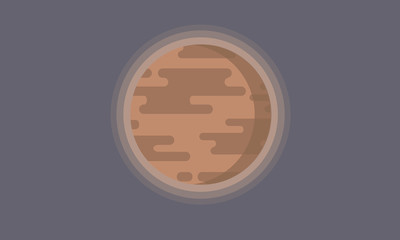 Mercury Planet Flat Design © victorvillam