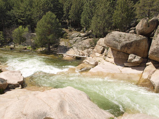 River rapids that flow down in springtime 