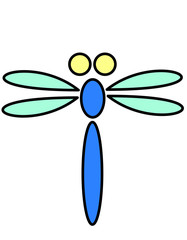 トンボ（青）