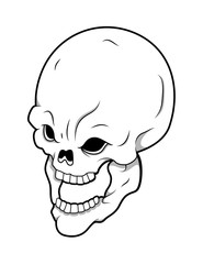 Laughing Scary Skull - clip-art vector illustration 