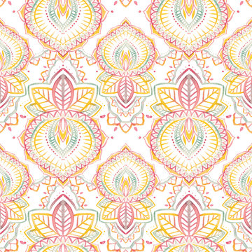 Watercolor native indian pattern
