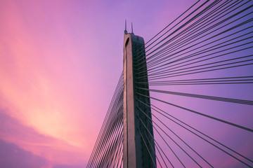 Sunset with bridge