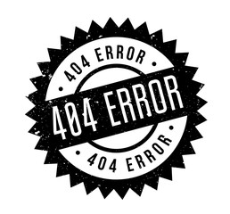 Obraz premium 404 Error rubber stamp. Grunge design with dust scratches. Effects can be easily removed for a clean, crisp look. Color is easily changed.