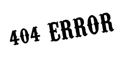 404 Error rubber stamp. Grunge design with dust scratches. Effects can be easily removed for a clean, crisp look. Color is easily changed.