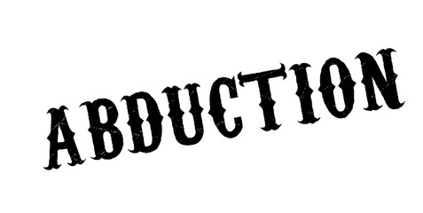 Abduction rubber stamp. Grunge design with dust scratches. Effects can be easily removed for a clean, crisp look. Color is easily changed.