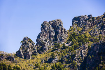 the rocky mountain structure in Montenegro