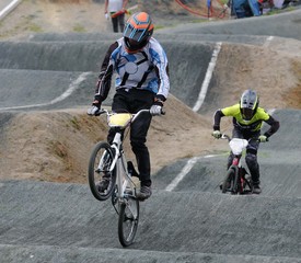 bicycle motocross pilote de BMX Race en compétition