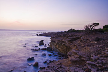 Fototapeta na wymiar seaside and coast view during the sunset 