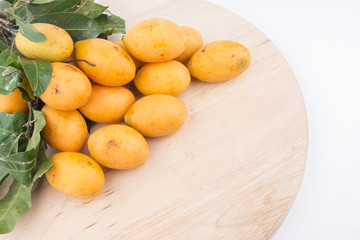 Naklejka na ściany i meble Plum mango with isolated white background