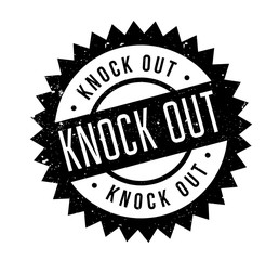 Knock Out rubber stamp. Grunge design with dust scratches. Effects can be easily removed for a clean, crisp look. Color is easily changed.
