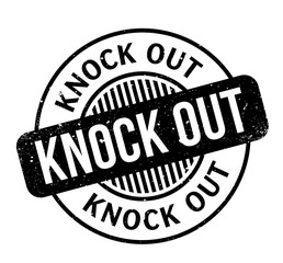 Knock Out rubber stamp. Grunge design with dust scratches. Effects can be easily removed for a clean, crisp look. Color is easily changed.