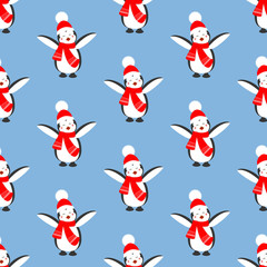 Penguin seamless pattern