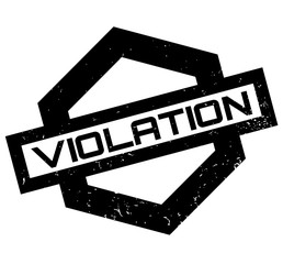 Violation rubber stamp. Grunge design with dust scratches. Effects can be easily removed for a clean, crisp look. Color is easily changed.