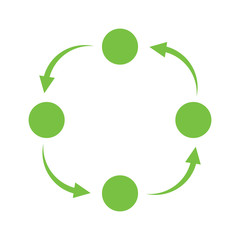 vector rounded arrow element of diagram and infographics