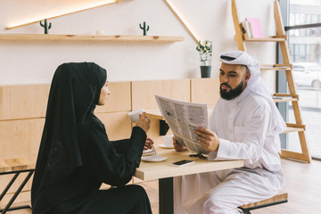 couple spending time together in cafe