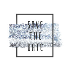 Blue paint Save the Date
