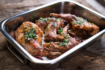 Roasted rabbit leg - 172672055